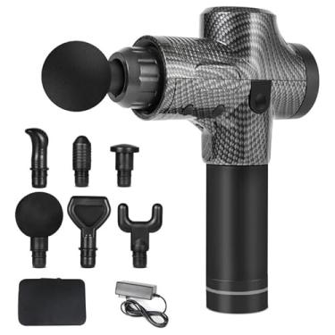 Imagem de Pistola de Massagem Para Terapia Domiciliar, Pistola de Fáscia, Massageador Muscular, Com 6 Cabeças de Massagem，Massage Gun com 30 Níveis de Potência