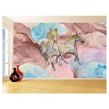 Imagem de Papel De Parede Animais Pop Art Cavalos Cores 3,5M Pxa351