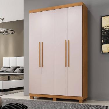 Imagem de Guarda Roupa Solteiro 4 Portas com Pés Milão Benetil