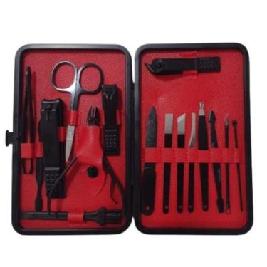 Imagem de Kit Cortador De Unha Manicure Completo 16 Pç Com Estojo Alicate Tesour