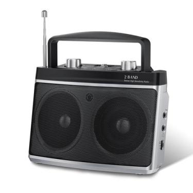 Imagem de Rádio AM/FM portátil Audiocrazy com alto-falante Bluetooth