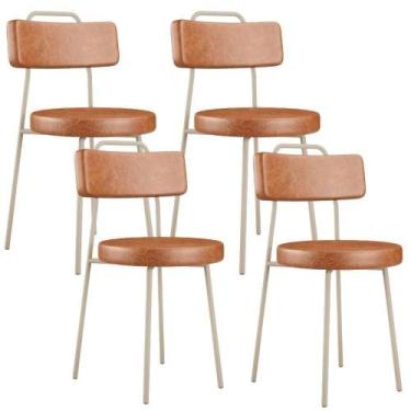 Imagem de Kit 04 Cadeiras Decorativas Estofada Sala Jantar Barcelona Arena L02 m