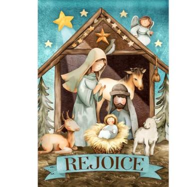 Imagem de Briarwood Lane Bandeira de jardim Holy Nativity Rejoice