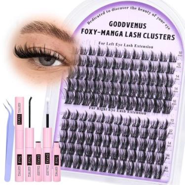 Imagem de Kit de cachos de cílios Goddvenus Manga Lash Cluster D Curl