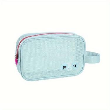 Imagem de Bolsa De Maquiagem Transparente Nécessaire Feminina - NoBrand, Verde a