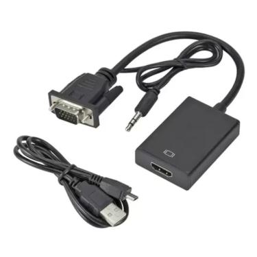 Imagem de Conversor Vga Macho Para Hdmi Fmea Notebook Pc