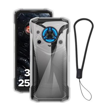 Imagem de FJIASTB Capa transparente para celular DOOGEE Blade 20 Play, capa de TPU flexível com cordão, leve, resistente a arranhões e sem amarelamento (transparente)