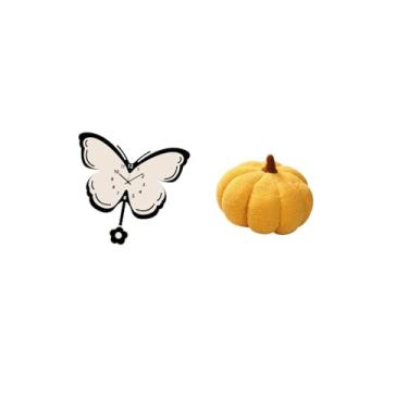 Imagem de Fenteer Relógio Decorativo de Acrílico Anti-taque em Formato de Abóbora Borboleta E Almofada de Pelúcia para Sofá, Escritório, Sala de Jantar, Quarto In