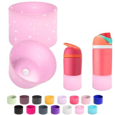 Imagem de 2 peças de bota de silicone para garrafa de água Owala 14/453.6 g 680.4 g 947.2 g 1,134.0 g, protetor de amortecedor inferior de manga protetora antiderrapante para garrafas de água FreeSip, Twist e