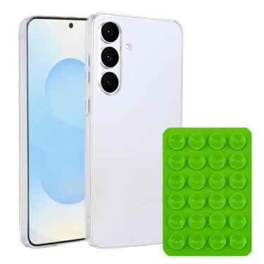 Imagem de Gshield Kit Capa Case Premium Crystal Slim em Acrílico Transparente + Ventosa de Silicone (Verde, Samsung Galaxy S25 FE)