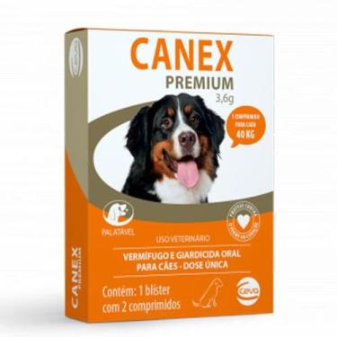 Imagem de Canex Premium Vermífugo para cães até 40kg Ceva 2 Comprimidos