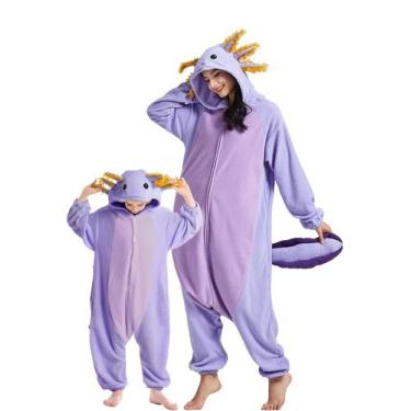 Imagem de Casaco Animal DarkCom Purple Axolotl para crianças de 10 a 11 anos