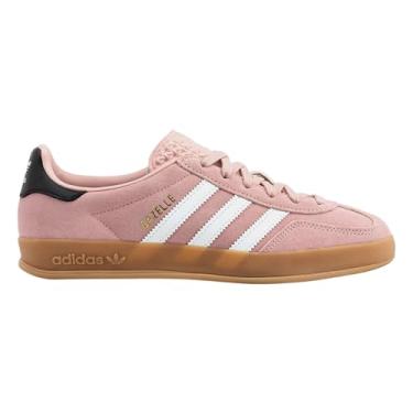 Imagem de adidas Gazelle Tênis de estilo de vida escolar para uso interno (rosa arenoso/branco nuvem/goma), Rosa arenoso/branco nuvem/chiclete, 17