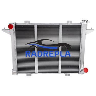 Imagem de RADREPLA Radiador de alumínio CU1198 para Dodge D250/D350/W250/W350 5.9L Cummins L6 MT Radiadores de fluxo cruzado de 3 fileiras 1990 1991 1992 89 90 91 92 93