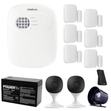 Imagem de Kit De Segurança C/ Alarme E  2 Câmeras Wifi 6 Sensores Sf - INTELBRAS