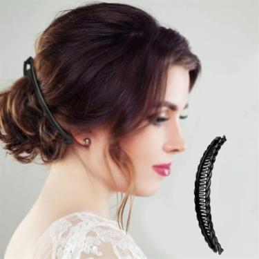 Imagem de 1 clipe de banana com garra de cabelo deslizante vintage para acessórios de cabelo encaracolado grosso