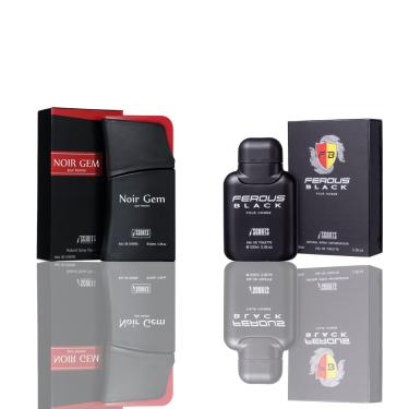 Imagem de Kit 2 Perfumes Noir Gem Ferous Black Eau de Toilette 100ml