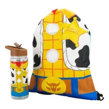 Imagem de Garrafa Woody Toy Story 450ml Mochila Tipo Saco 30x43cm-Unissex