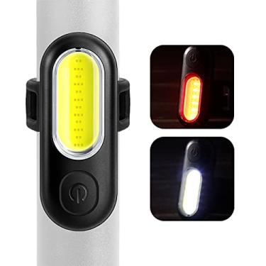 Imagem de Kiboule Lanterna traseira de bicicleta LED recarregável USB lâmpada traseira de ciclismo de segurança farol de advertência