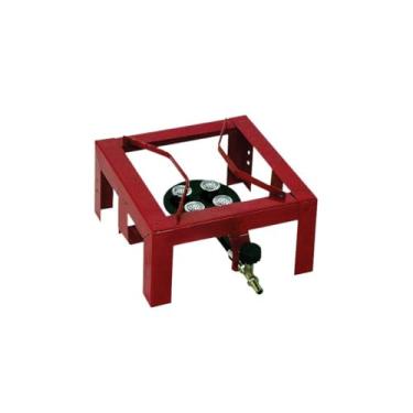 Imagem de Fogão Fogareiro 1 uma boca Industrial Alta Pressão Estrada Queimador Profissional Portátil para Viagens e Churrascos (VERMELHO)