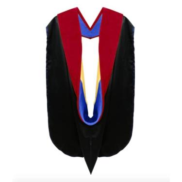 Imagem de CLERKMANS Unisex Doctoral Graduation Hood for Doctorate Degree - University PhD Academic Hood