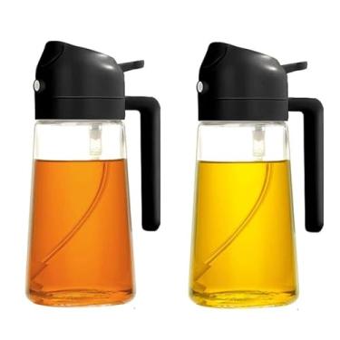 Imagem de MARC-SUPPLIES LLC Pulverizador de óleo para cozinhar – 2 pacotes de 470 ml, dispensador de azeite de oliva e vinagre, frascos de spray de névoa fina recarregáveis para cozinha, salada, churrasco