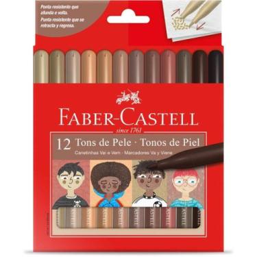 Imagem de Caneta Hidrografica Vai e VEM TONS de Pele 12CORES - FABER-CASTELL