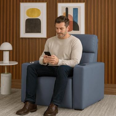 Imagem de Cadeira Do Papai Ocean Retratil Reclinavel Porta Copo Usb Grafite