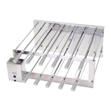 Imagem de Churrasqueira Giratória Rotativa Aço Inox Crid 11 Espetos Bivolt