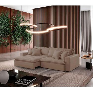 Imagem de Sofá Zen Veludo 02 Módulos 100 Cm B25 Meu Sofá Online B002 Veludo Capuccino