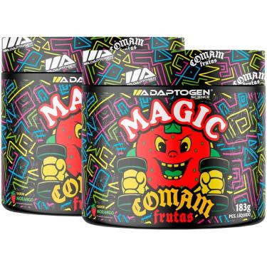 Imagem de Combo 2 Pré Treino Magic Comam Frutas 183g Adaptogen Morango