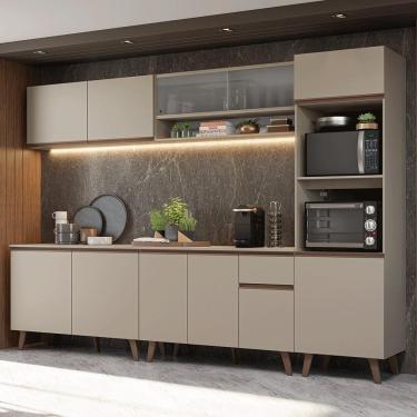 Imagem de Armário De Cozinha Completa 300 Cm Nice Madesa 02 Crema