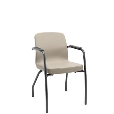 Imagem de Cadeira Soer Fixa 4 Pés Bege Encosto Fixo
