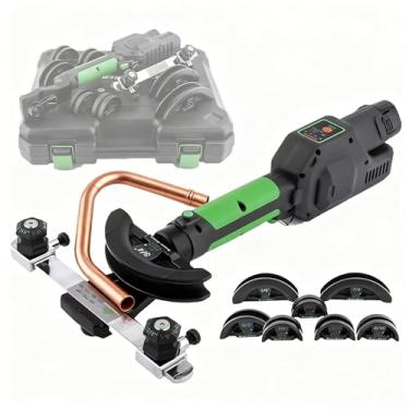 Imagem de Dobradeira EléTrica PortáTil Com Matrizes De 1/4" A 7/8", Dobradeira RáPida De Tubos A 90°, Dobradeira Manual De Tubos De íOn-LíTio Para Diversos Reparos Em Tubos De Cobre