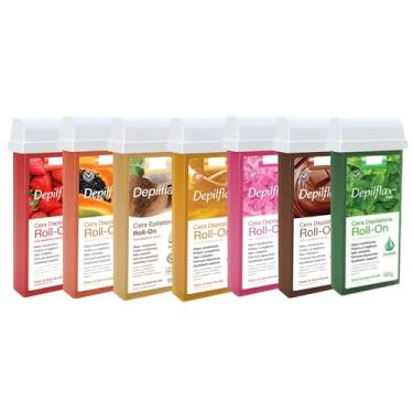 Imagem de Kit 12 Refil Cera Depilatória Roll-on 100g Depilflax Escolha (4 Unidades, Sortido)