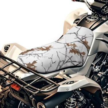Imagem de Howilath Capa de assento impermeável para quadriciclo branco caça camuflagem floresta quatro rodas Powersports capas de almofada para Polaris Sportsman 570 450 850, Polaris Scrambler 400 500 850 1000