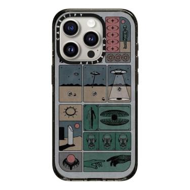 Imagem de CASETiFY Capa Impact para iPhone 15 Pro [4x proteção de grau militar contra quedas de 2,5m/compatível com Magsafe] – Pesquisa por Other Minerals – Preto/Transparente