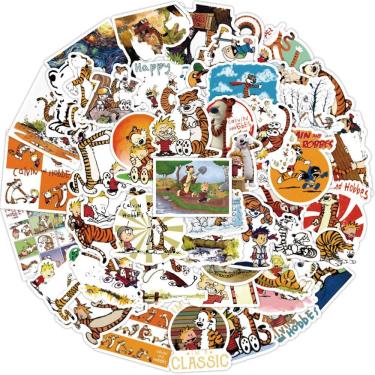 Imagem de Pacote de adesivos Calvins Hobbes Anime 50 unidades de 5-8 cm