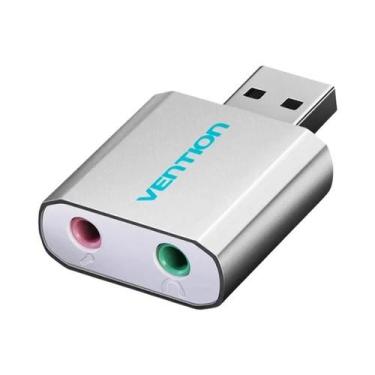 Imagem de Placa De Som USB Interface De Áudio Adaptador De Fone De Ouvido Para M