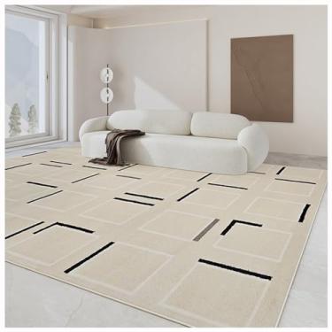 Imagem de SPXMQSS Tapete de sala de estar, tapetes grandes macios e confortáveis para quarto, tapete grande de polipropileno resistente ao desgaste, fácil de limpar, sem queda para sala de estar, jantar, lounge
