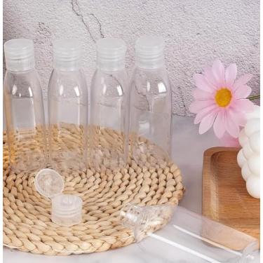 Imagem de 6 garrafas de viagem de 100 ml à prova de vazamento - Dispensadores de higiene pessoal recarregáveis, fáceis de espremer e limpar para loção, xampu e condicionador