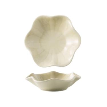 Imagem de prato de lanche Bandejas de cerâmica para imersão para decoração mesa, utensílios cozinha para casa tigela de sopa(Yellow)