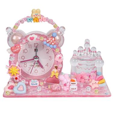 Imagem de Despertador DIY feito à mão, rosa fofo com doces para crianças