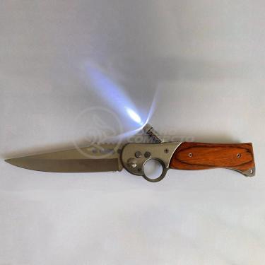 Imagem de Canivete Carabina Com Lanterna Dobrável Aço Inox