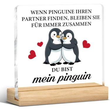 Imagem de I Love You Gifts for Couples, You Are My Penguin Placa de Acrílico Natal Aniversário Presentes de Casamento para Ela Ele Esposa Marido