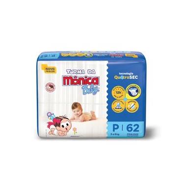 Imagem de Fralda Turma da Mônica Baby Mega P com 62un