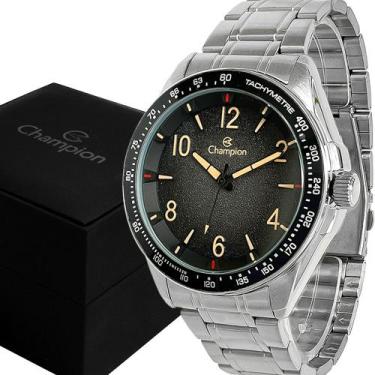 Imagem de Relógio Champion Masculino Prata Prova Dágua Original Luxo