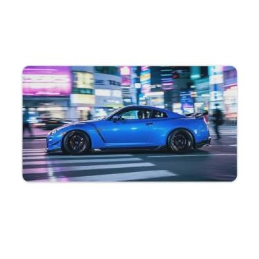 Imagem de HouLaiZhe JDM Car R35 Tokyo Shibuya Street Gaming Mouse Pads JDM Car Desk Pads grandes para teclado de mesa de computador 40 x 75 cm