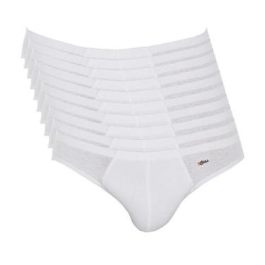 Imagem de Kit 10 Cuecas Zorba Slip Algodão 791 Branco - M, Branco, M
