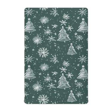 Imagem de CEBUGI Lençol de berço elástico para bebês, meninos, meninas, branco, portátil, mini lençol com elástico para crianças, material neutro, ultra macio, colchão infantil padrão completo, M